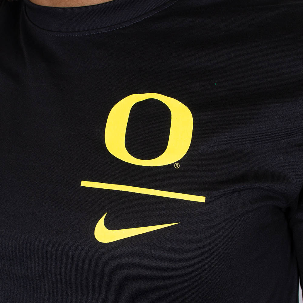 Classic Oregon O, Nike, Black, Crew Neck, Polyester, Men, Legend, T-Shirt, 853979